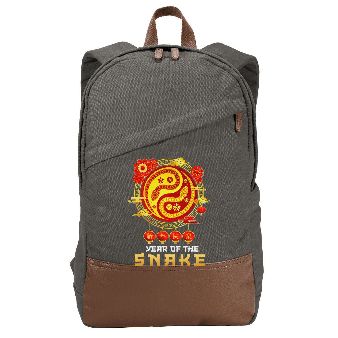 Happy Lunar New Year 2025 Year Of The Snake Zodiac Sign Cotton Canvas